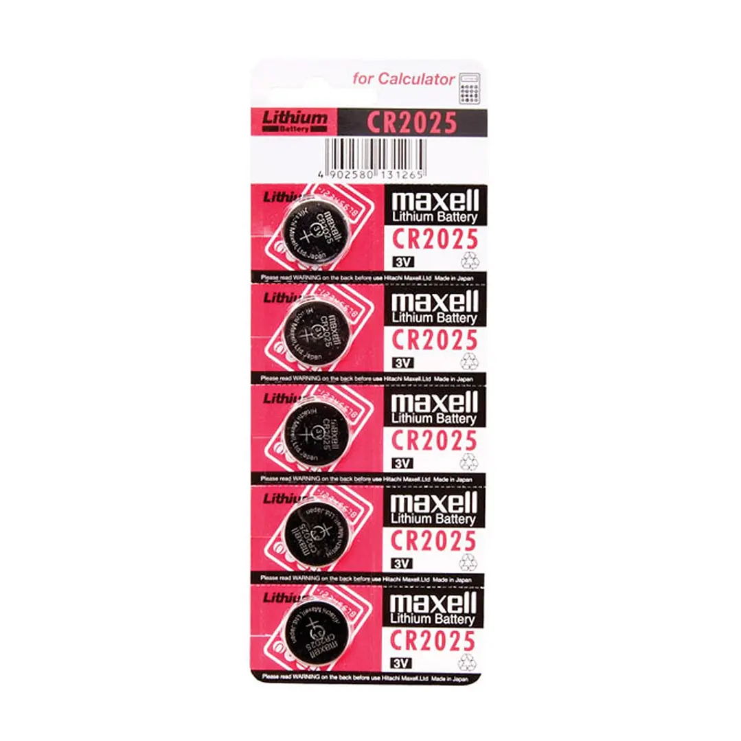 Maxell  Pila Botón Litio CR2025 3V Blister*5 1