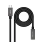 Nanocable Cable USB 3.2 Gen2 USB-C M/H 1,5 M Negro - thumbnail 1