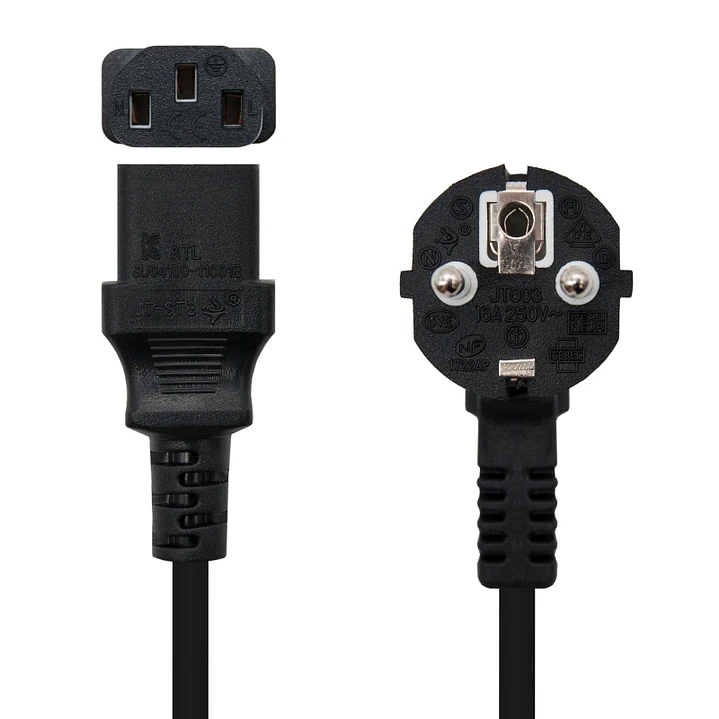 Nanocable Cable alim. CPU, CEE7/M-C13/H, negro, 5m 2