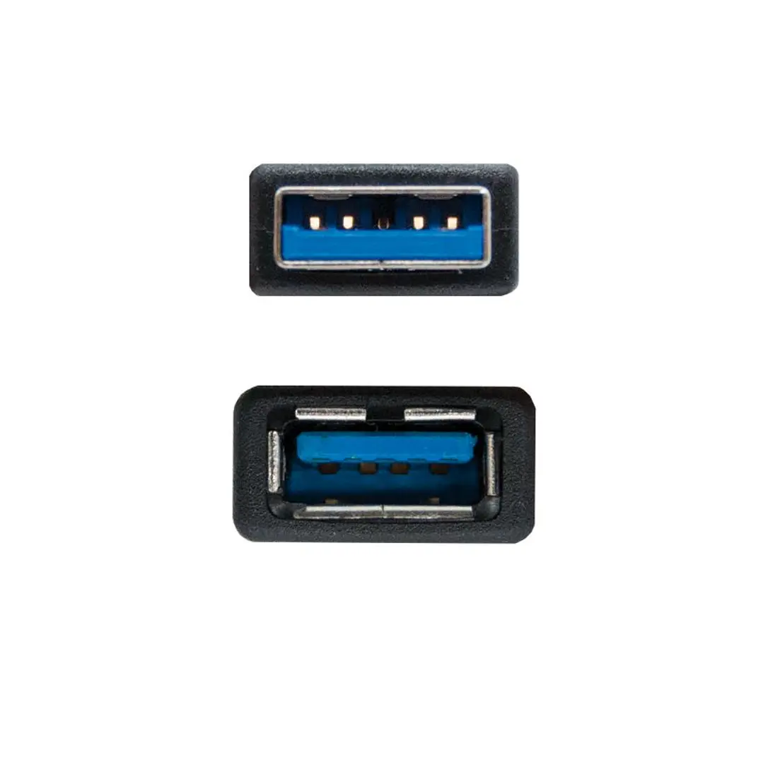 Nanocable Cable USB 3.0 Tipo A/M-A/H Negro 1.0 m 3