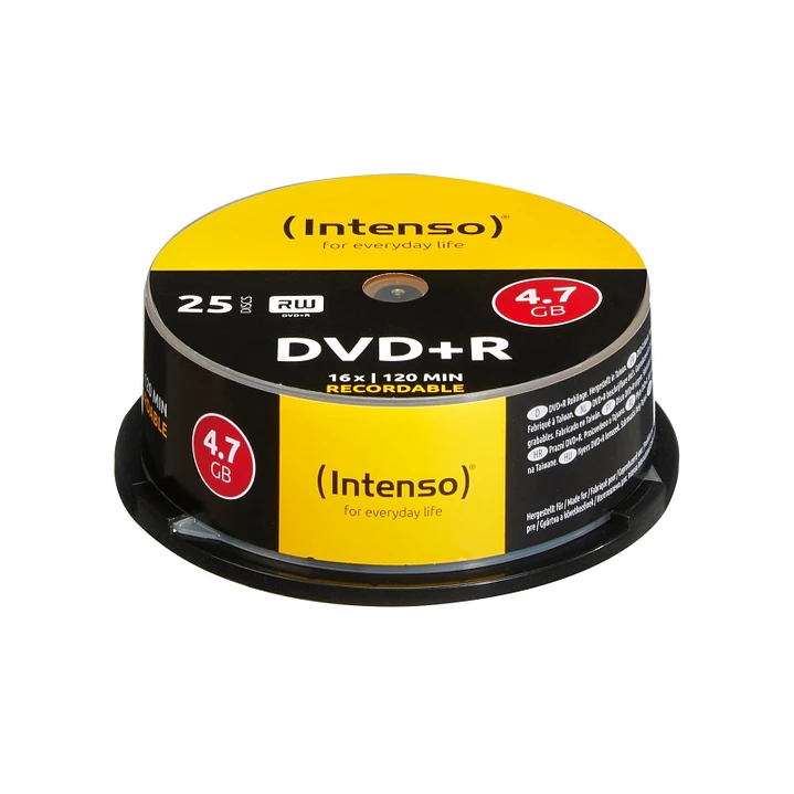 Intenso DVD+R 4.7GB 16x Tarrina 25Uds 1