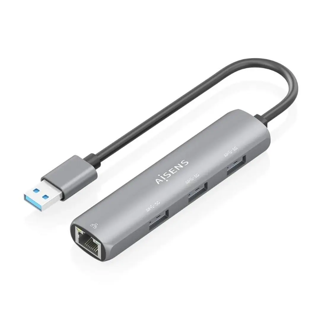 Aisens USB-A 3.0 Dock a RJ45 Hub 3xUSB-A 15cm 1