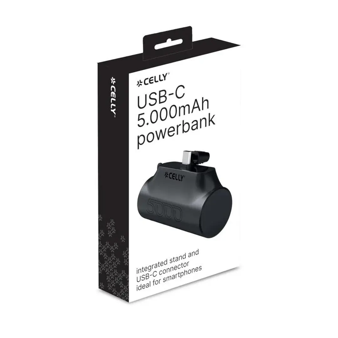 Celly Powerbank Compacta Usb-C 5000 mAh Negra 2