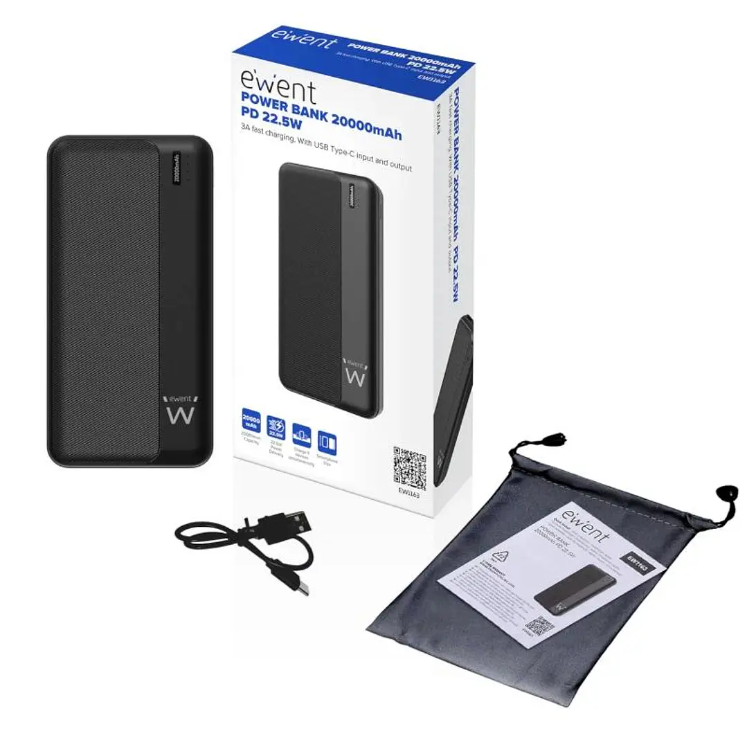 EWENT POWERBANK 20000mAh PD 22,5W 3