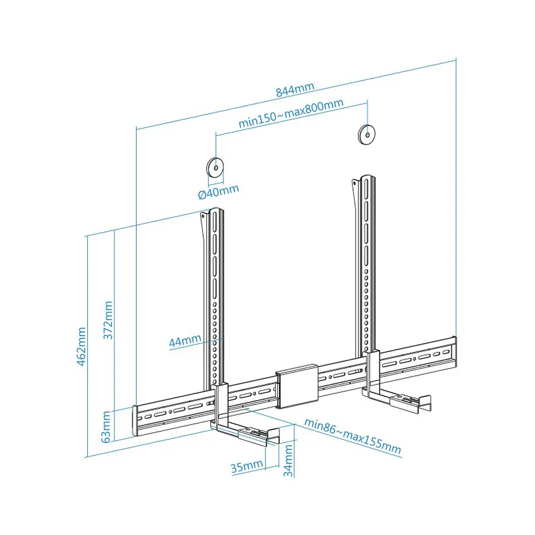 Tooq Soporte Barra Sonido para TV Multinstalación 2