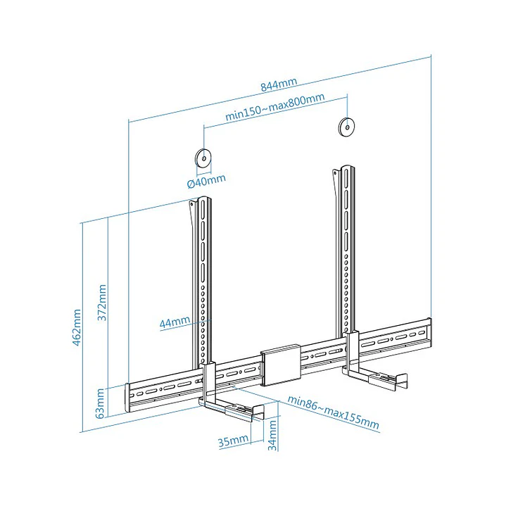Tooq Soporte Barra Sonido para TV Multinstalación 2