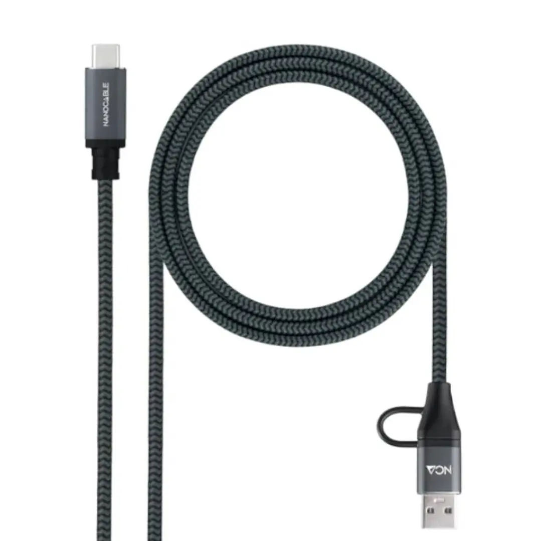 Nanocable Cable USB3.2 100W USB-C+A/USB-C 1 M 1
