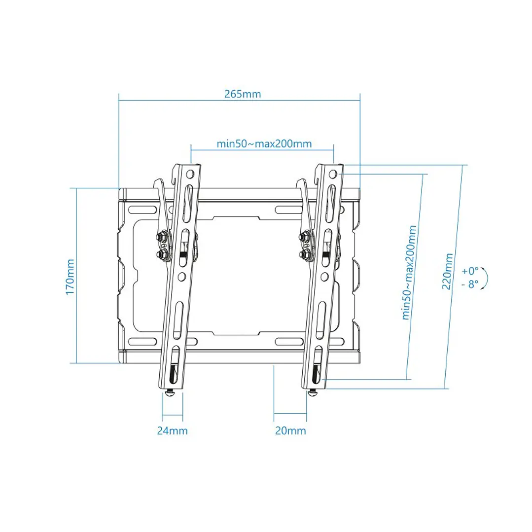 Tooq Soporte pared LP1044T-B incl pantallas 23-43