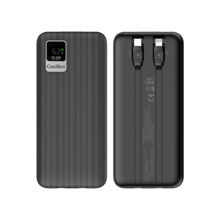 Coolbox PowerBank DP20 20000MAH LCD Negro Carg Ráp 1