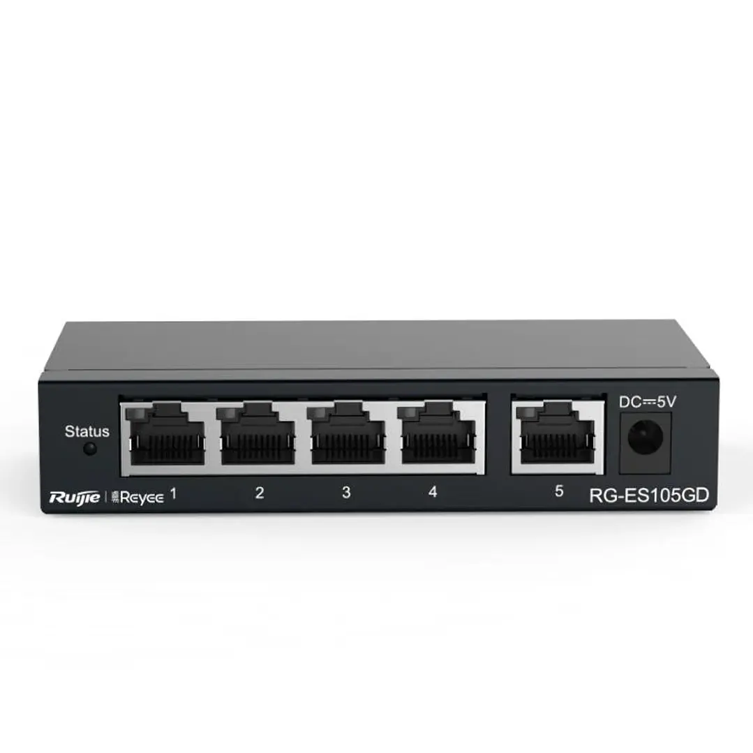 Reyee RG-ES105GD Switch 5xGb RJ45 Steel Case 1
