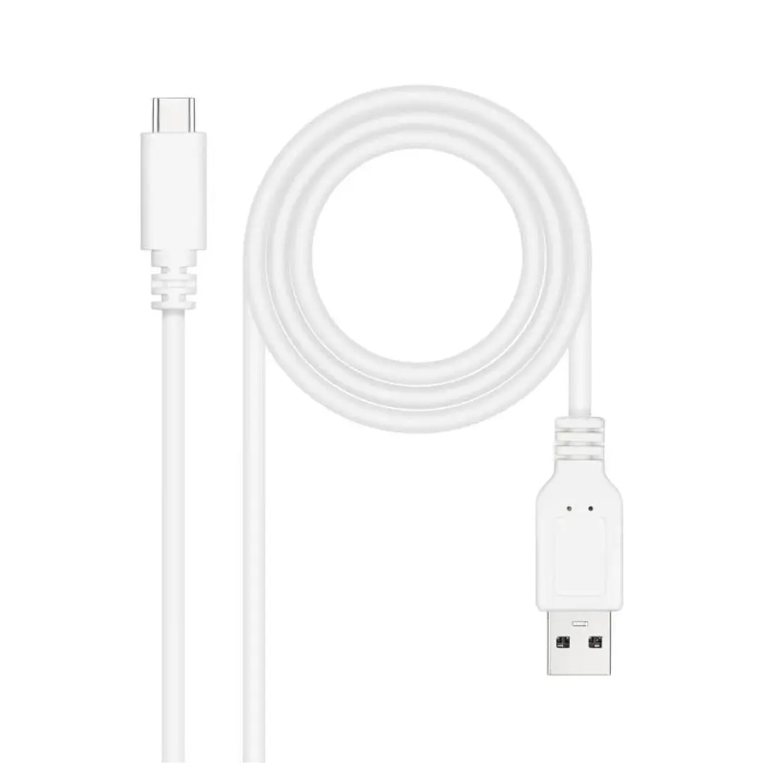 Nanocable Cable USB 2.0 3A USB-C-M/M 3M Blanco 1