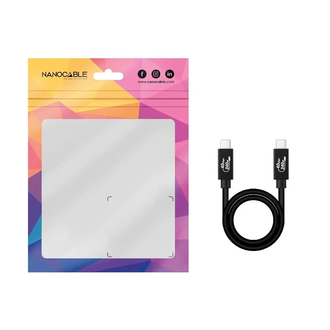 Nanocable Cable USB4 Gen3x2 40Gbps 240W USB-C 1.8M 2