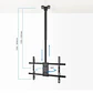 Tooq LPCE1186TSLI-XL-B Soporte techo TV 43