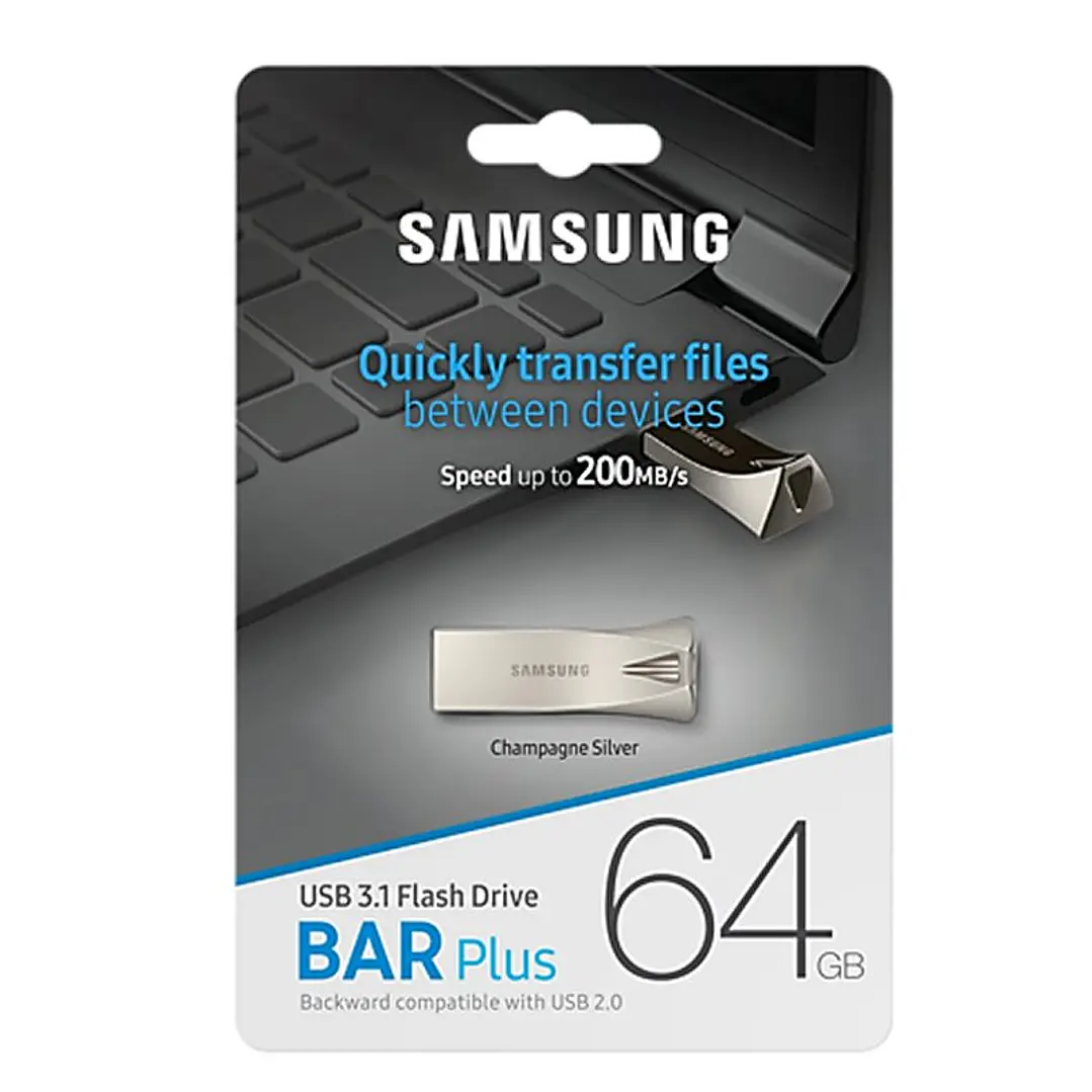 Samsung Bar Plus 64GB USB 3.1 Champaign Silver 4
