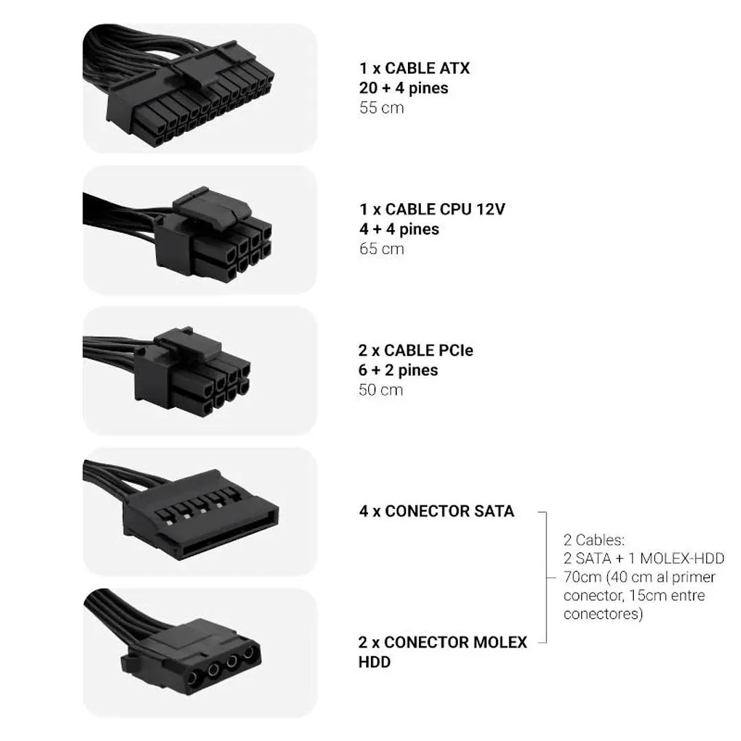 COOLBOX Fuente Alimentac. ATX POWERLINE III 550W 2