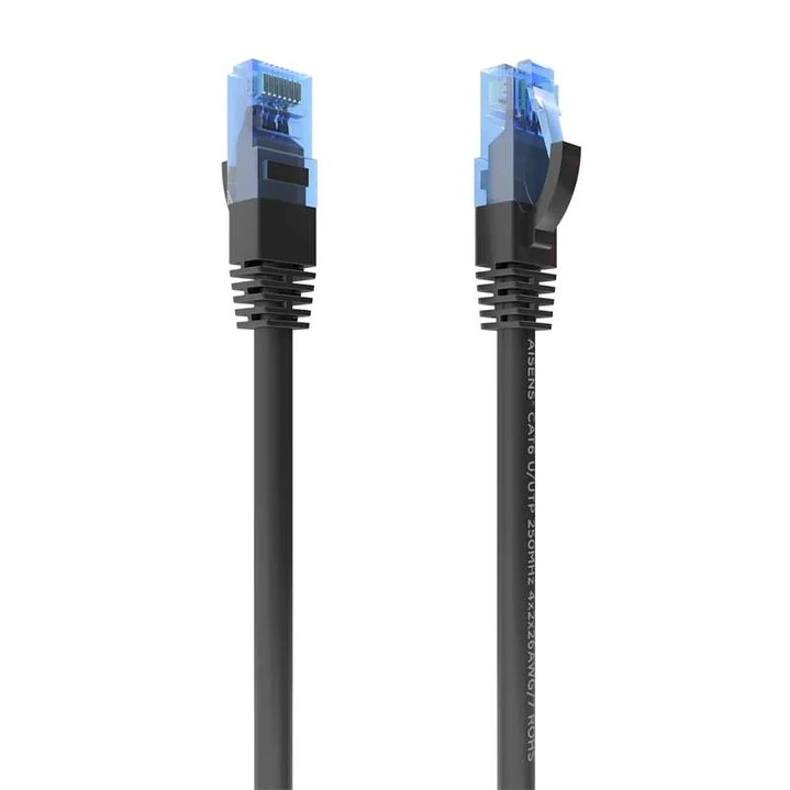 Aisens Cable RJ45 CAT.6 UTP AWG26 CCA Negro 25cm 2
