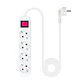 Nanocable Regleta 4 tomas con interruptor Blanca - Miniatura 1