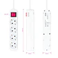 Nanocable Regleta 4 tomas con interruptor Blanca - Miniatura 2