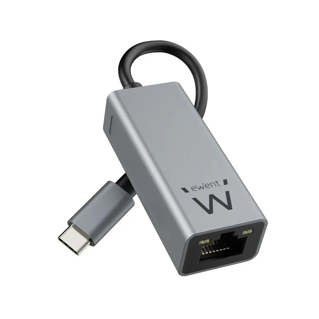 EWENT ADAPTADOR DE RED GIGABIT USB-C ALUMINIO 2