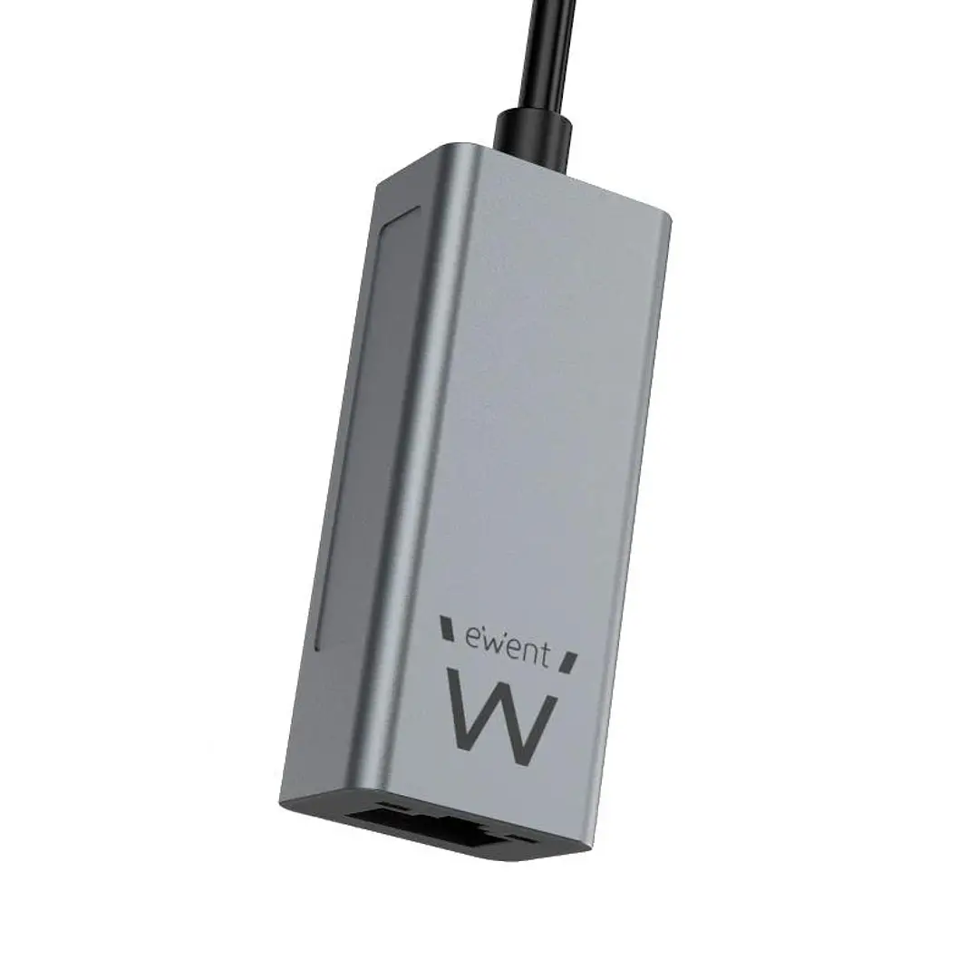 EWENT ADAPTADOR DE RED GIGABIT USB-C ALUMINIO 3