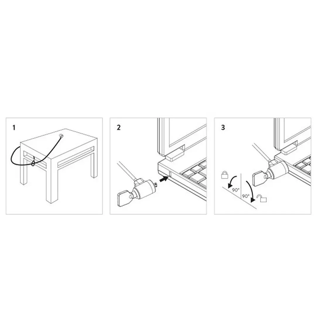 EWENT EW1242 Cable de Seguridad con llave 3