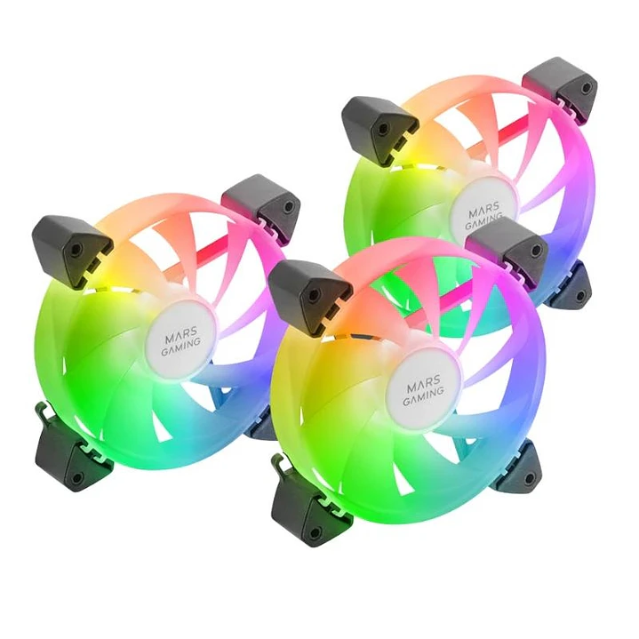 MARS GAMING Ventilador MF3A 120MM 3IN1 ARGB Negro 1
