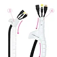 Nanocable Organizador cables flex. 25mm 1 M Blanco - Miniatura 4