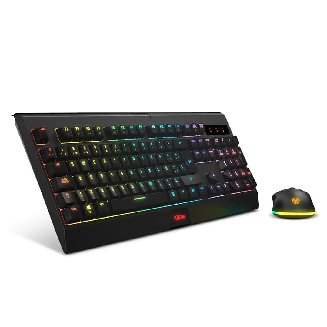 KROM KABALA  | Kit Teclado y Ratón Wireless RGB SP 1