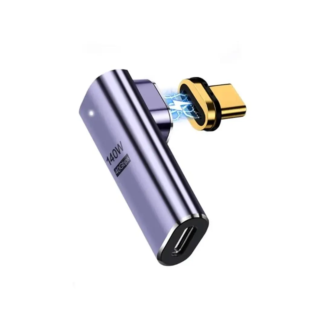 EWENT Adaptador Magnético USB-C  90º USB4 PD 100W 1