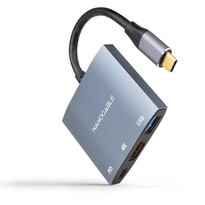 Nanocable Conversor USB-C a HDMI/USB3.0/PD 15 cm 1