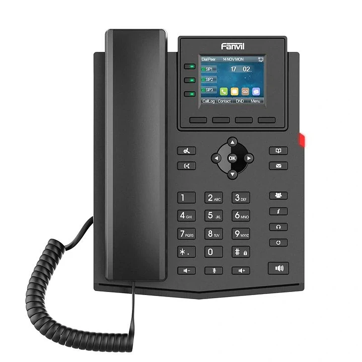 Fanvil X303G, 4 líneas SIP, con Gigabit, sin PSU 1