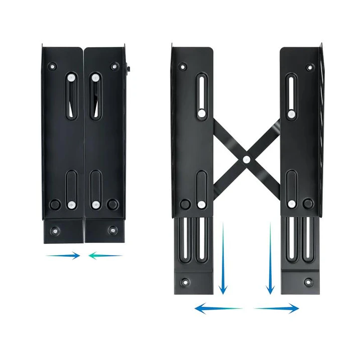 Tooq Soporte para CPU de suelo con ruedas negro 2