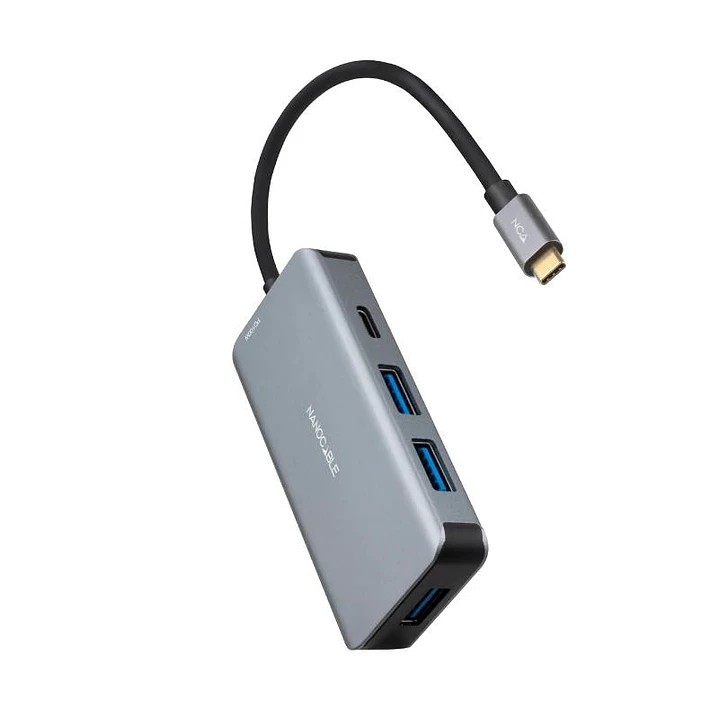 Nanocable Hub USB-C 3xUSB3.0+USB-C+USB-C PD 15cm 1