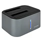 Tooq TQDS-805G Dock Station Doble Bahía HDD Gris - Thumbnail 1