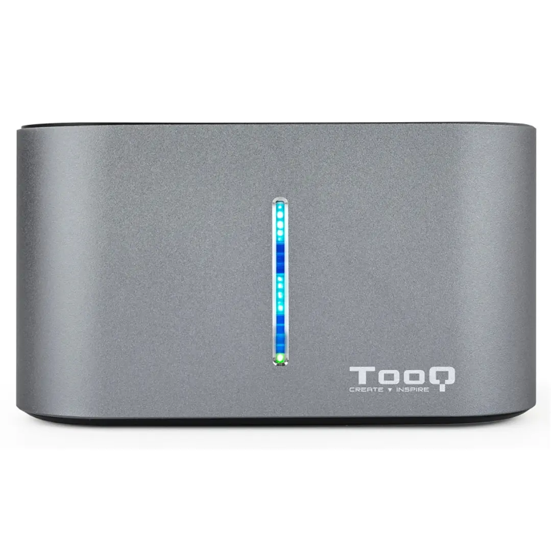 Tooq TQDS-805G Dock Station Doble Bahía HDD Gris 2
