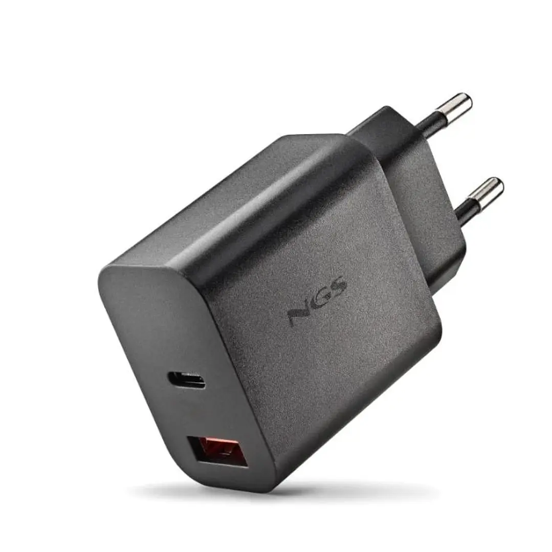 NGS CARGADOR GAN ULTRARAPIDO 30W USB-C+ USB-A 1