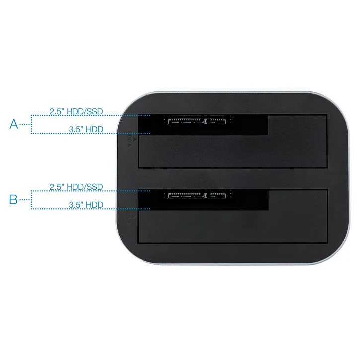Tooq TQDS-805G Dock Station Doble Bahía HDD Gris 4