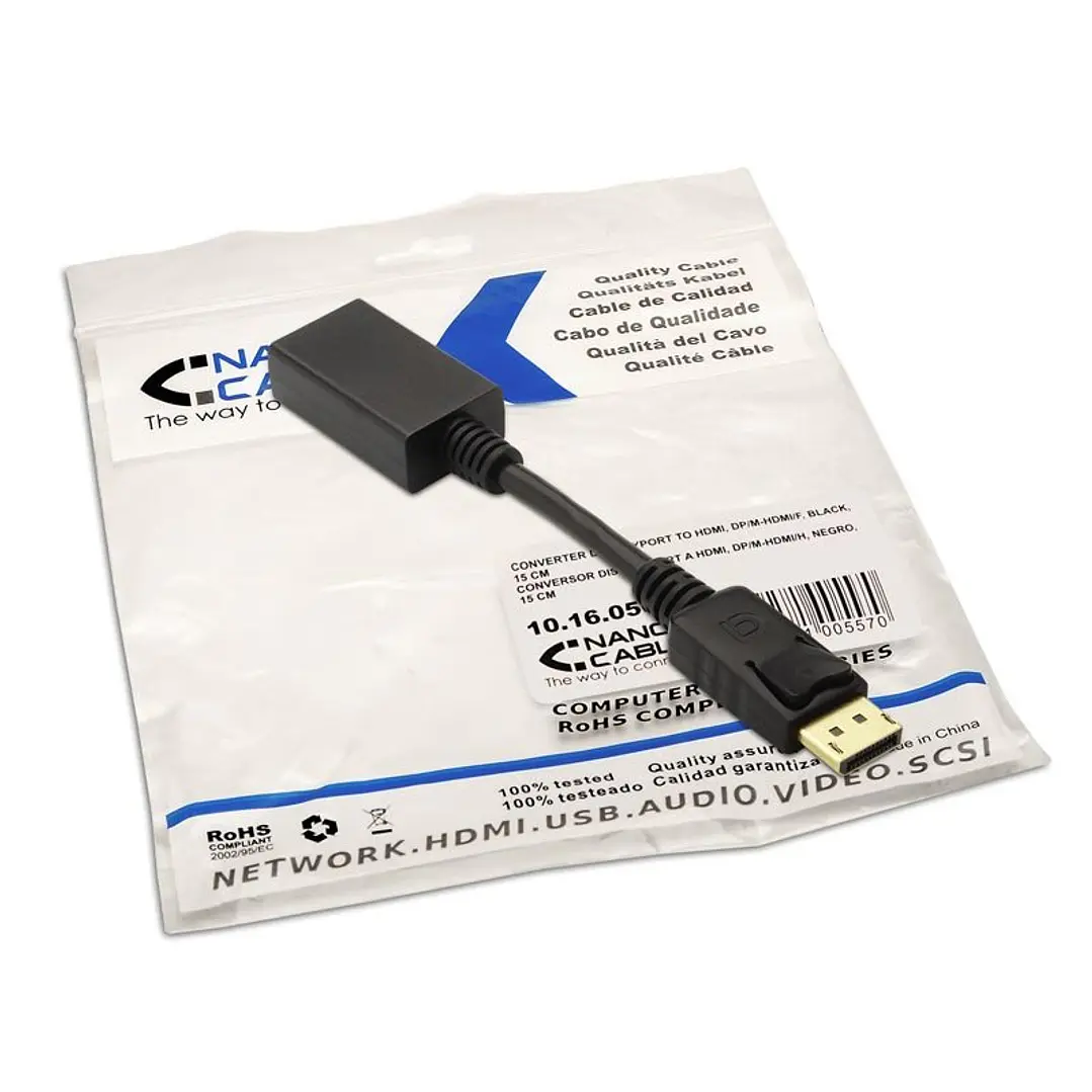 Nanocable Adaptador Displayport (M) a Hdmi (H) 2