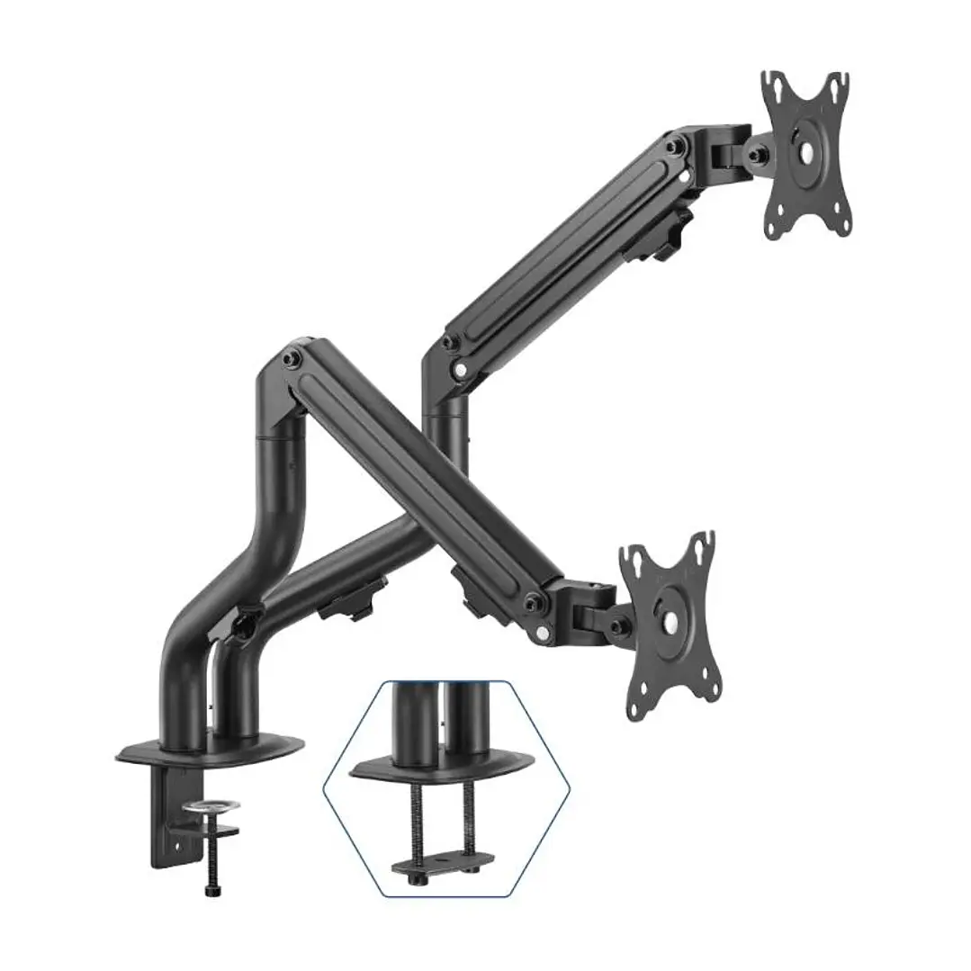 iggual SPMP02 Soporte pinza 2 monitores 17