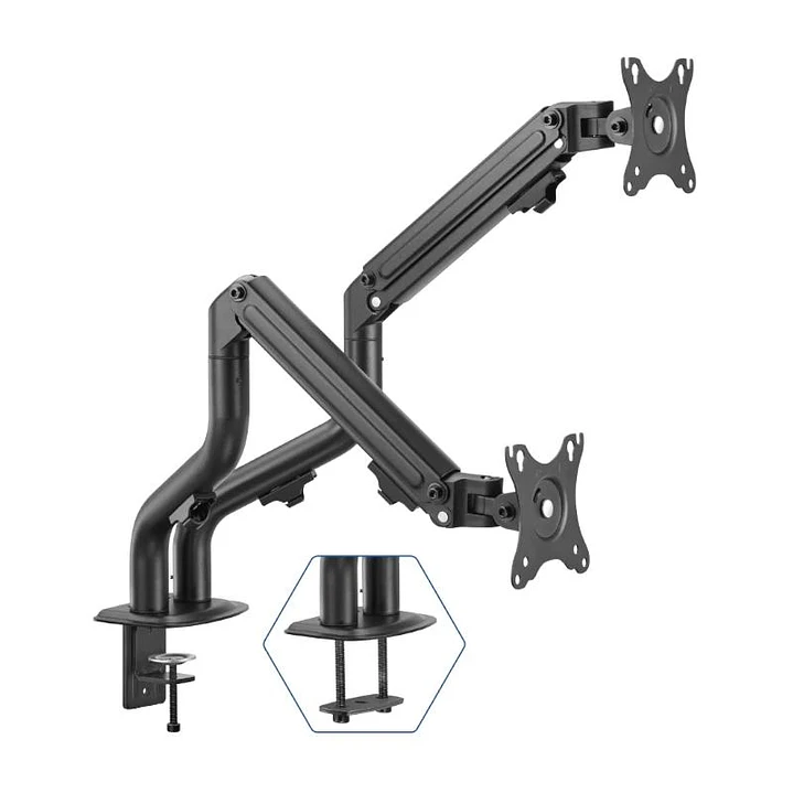 iggual SPMP02 Soporte pinza 2 monitores 17