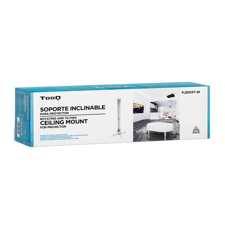 Tooq PJ2012T-W Soporte Proyector Techo Blanco 4