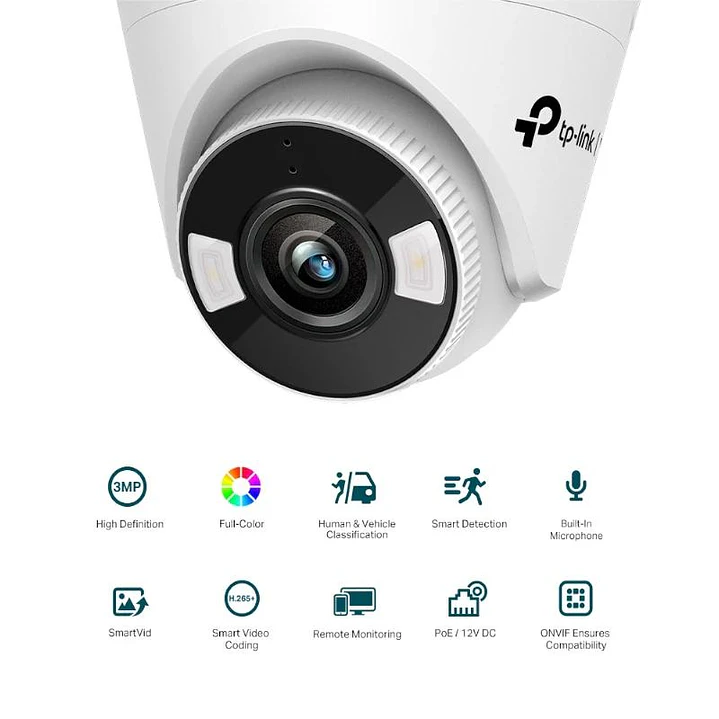 VIGI Cámara IP Turret C430 3MP PlásT Full-Color 2. 2