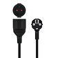 Nanocable Cable Alim. Alargador schuko negro 5 M - vignette 2