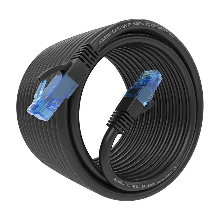 Aisens Cable RJ45 CAT.6 UTP AWG26 CCA Negro 10M 1