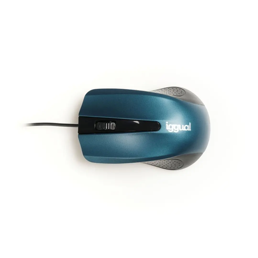 iggual Ratón óptico COM-ERGONOMIC-RL-800DPI azul 1