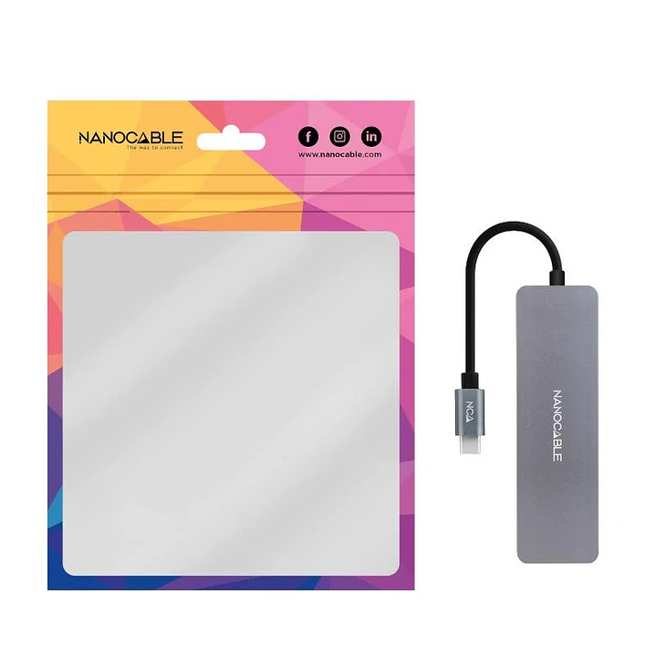 Nanocable HUB USB-C a 3xUSB 3.0/H+1xUSB-C/H 3