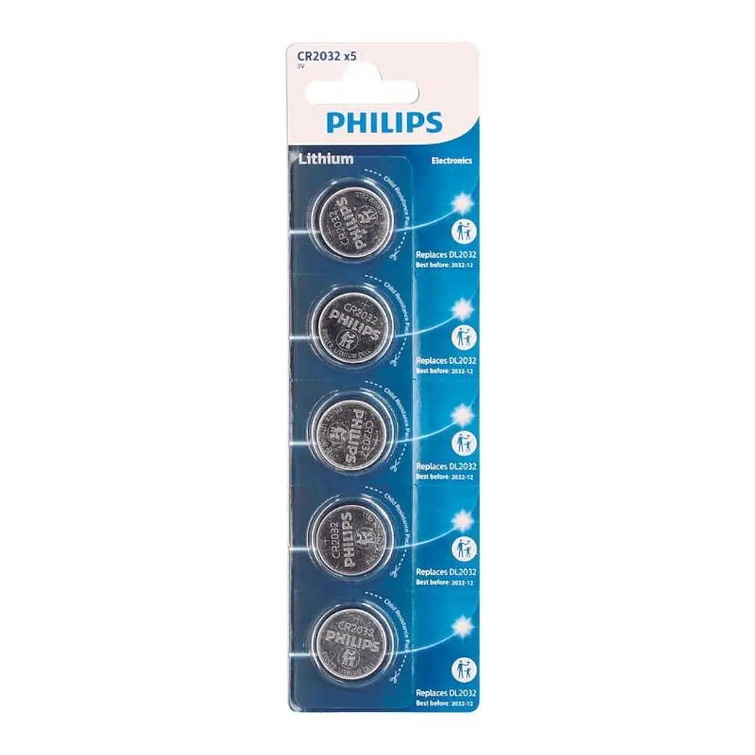 Philips Pila Boton Litio CR2032 3v Blister*5 1