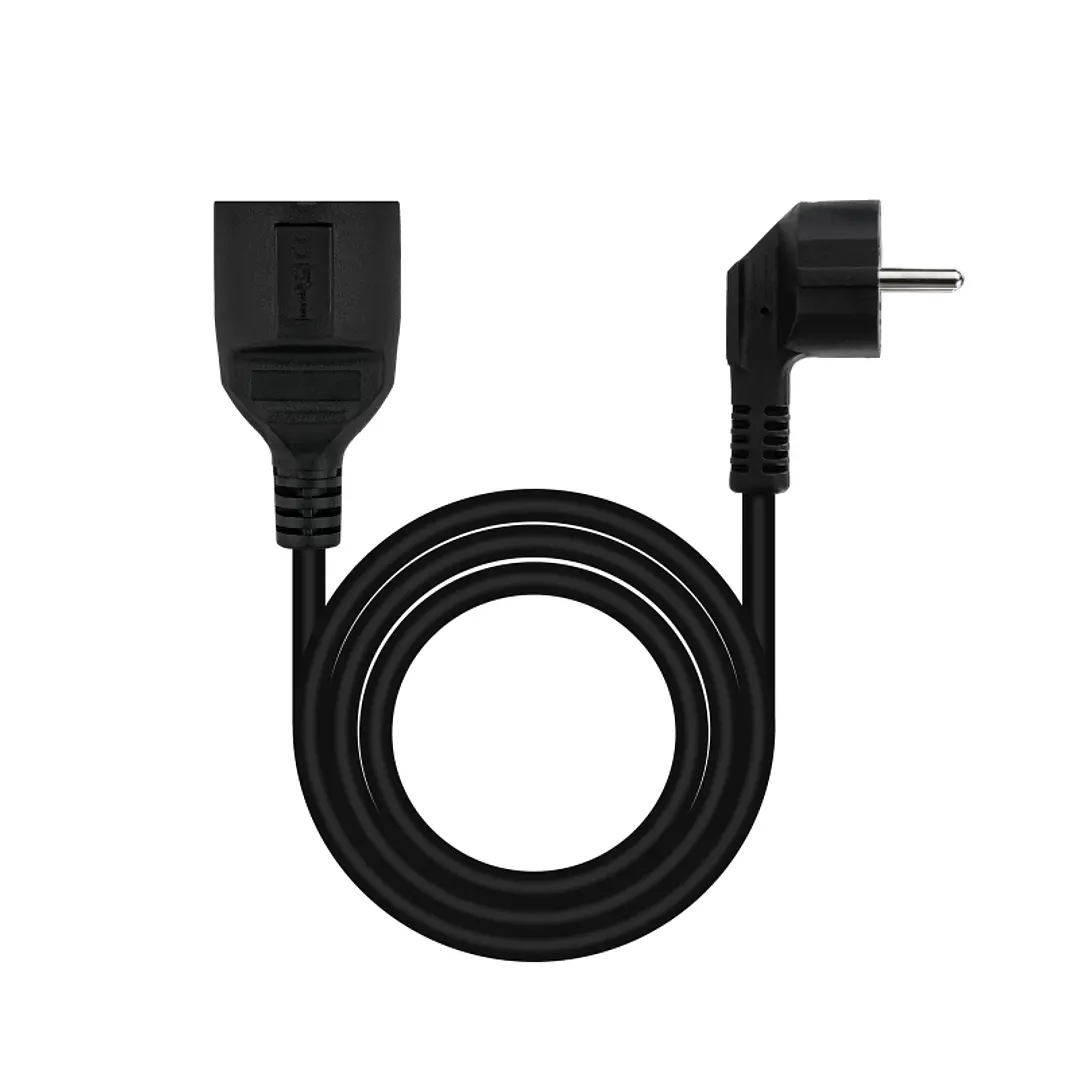 Nanocable Cable Alim. Alargador schuko negro 2 M 2