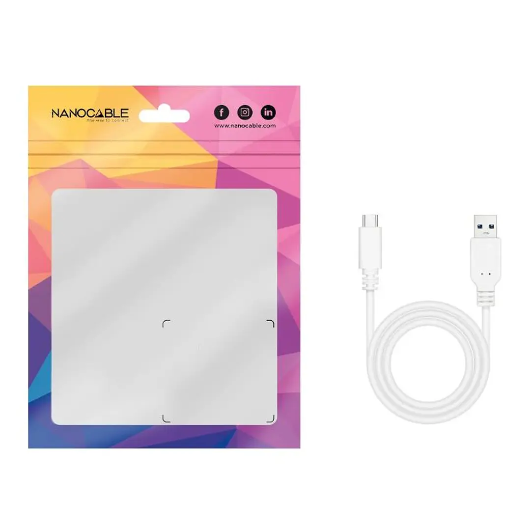 Nanocable Cable USB 3.1 Gen2 USB-C/A 2 M Blanco 4