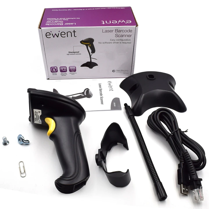 Ewent Lector código de barras EW3400 1D Láser Usb 4